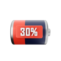 3d batterie charge énergie icône illustration png