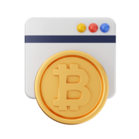 3d bitcoin crypto-monnaie icône illustration png