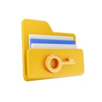 3d folder file icon illustration png