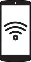 Signal communication information connection wireless icon symbol vector image, illustration of the network wifi in black image. EPS 10