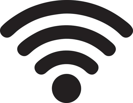 Signal communication information connection wireless icon symbol vector image, illustration of the network wifi in black image. EPS 10