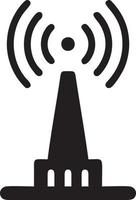 Signal communication information connection wireless icon symbol vector image, illustration of the network wifi in black image. EPS 10