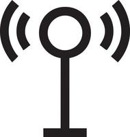 Signal communication information connection wireless icon symbol vector image, illustration of the network wifi in black image. EPS 10