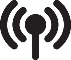 Signal communication information connection wireless icon symbol vector image, illustration of the network wifi in black image. EPS 10