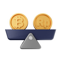 3d bitcoin kryptovaluta ikon illustration png