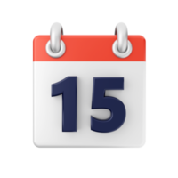 3d kalender datum dag schema evenement icoon illustratie png