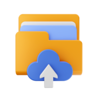 3d folder file icon illustration png