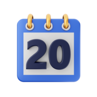 3d calendario evento Data giorno programma icona illustrazione png