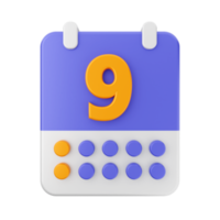 3d calendario icono ilustración png