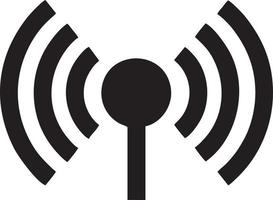 Signal communication information connection wireless icon symbol vector image, illustration of the network wifi in black image. EPS 10