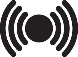 Signal communication information connection wireless icon symbol vector image, illustration of the network wifi in black image. EPS 10