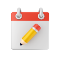 3d calendar date day schedule event icon illustration png