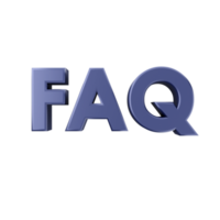 3d frequently asked questions icon illustration render png