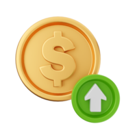 3d geld munt dollar icoon illustratie png