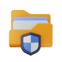 3d folder icon illustration render png