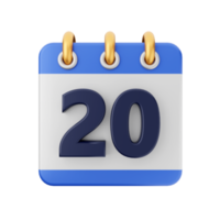 3d calendario icona illustrazione png