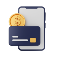 3d Forma de pagamento dinheiro dólar crédito cartão png