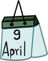 calendario ilustración aislado png