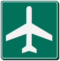 grön flygplats tecken png
