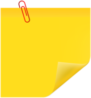 Sticky Note with Paperclip png