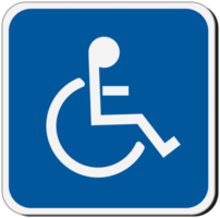 Blue Cripple Sign png