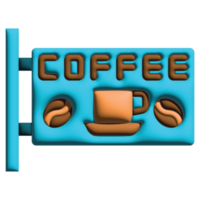 3d illustration coffee shop in hotel png