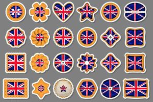 Cookie with flag country Great Britain in tasty biscuit vector