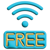 3d ilustración gratis Wifi en hotel png