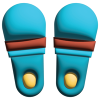 3d illustration slippers in hotel png