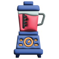 3D illustration blender in kitchen set png