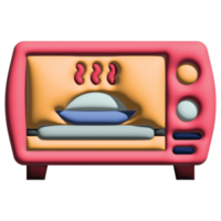 3D illustration oven in kitchen set png