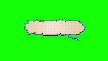 cartoon Comic speech Bubble copy space for dialogue loop Animation video transparent background with alpha channel.