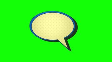 cartoon Comic speech Bubble copy space for dialogue loop Animation video transparent background with alpha channel.