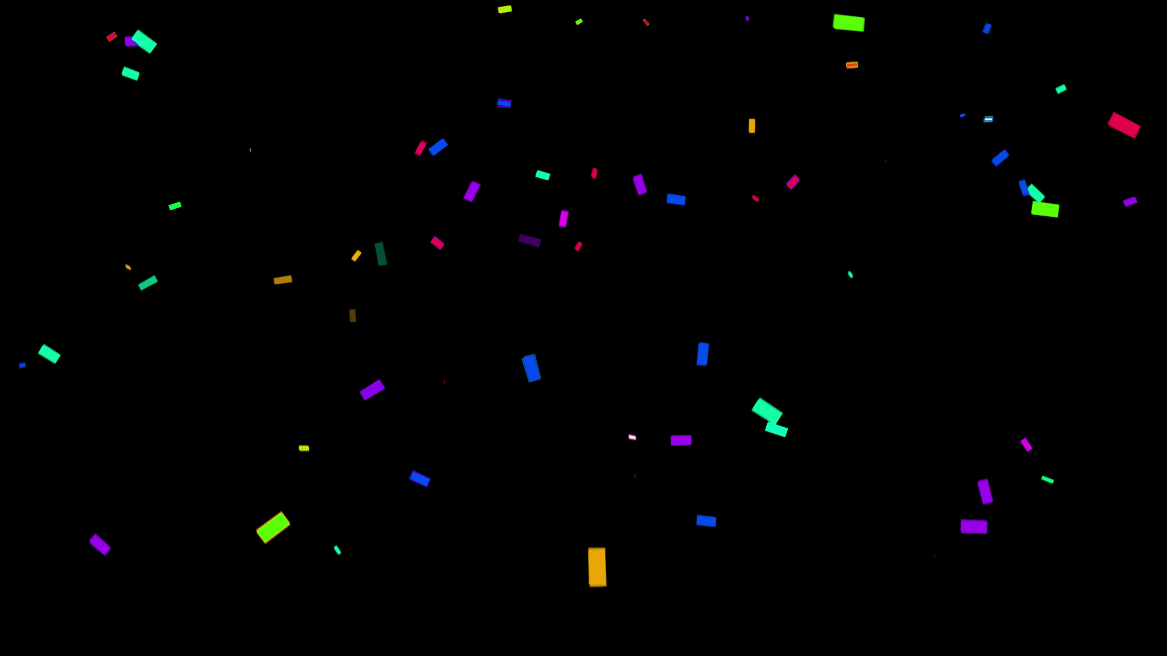 confetti falling loop Animation video transparent background with alpha