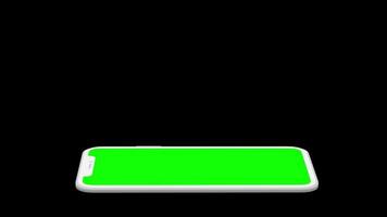 mobile phone green screen loop Animation video transparent background with alpha channel.