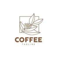 Coffee Logo, Coffee Tree Design, Cafe Drink Vector, Icon Brand Illustration Symbol vector