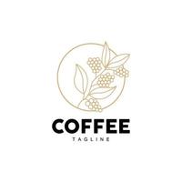 Coffee Logo, Coffee Tree Design, Cafe Drink Vector, Icon Brand Illustration Symbol vector