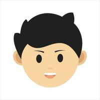 Face Profile Images, Vector illustration in flat style