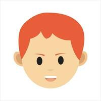 Face Profile Images, Vector illustration in flat style