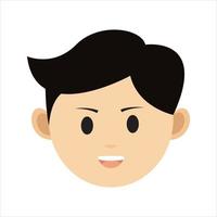 Face Profile Images, Vector illustration in flat style