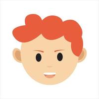 Face Profile Images, Vector illustration in flat style