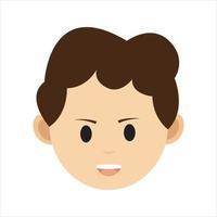 Face Profile Images, Vector illustration in flat style