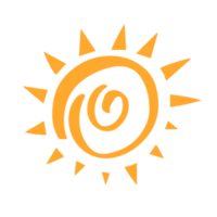 Yellow color sun summer sign png