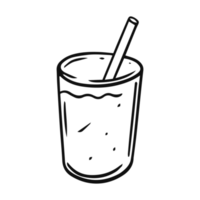 Drink in glasses outline sketch art png