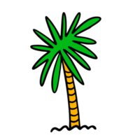 Palm colorful cartoon style sign png