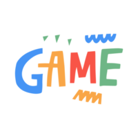 Game sign lettering text png