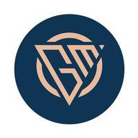 Creative simple Initial Monogram GM Logo Designs. vector