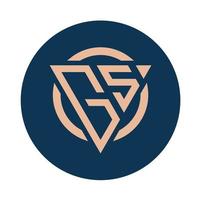 Creative simple Initial Monogram GS Logo Designs. vector