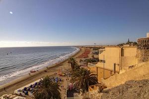 sunny landscape with the beach del Ingles on the Spanish Canary Island Gran Canaria photo