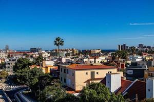 original cabeza de el Español ciudad, el capital de gran Canarias, las palmas, desde un Estar atento punto a vistoso casas foto